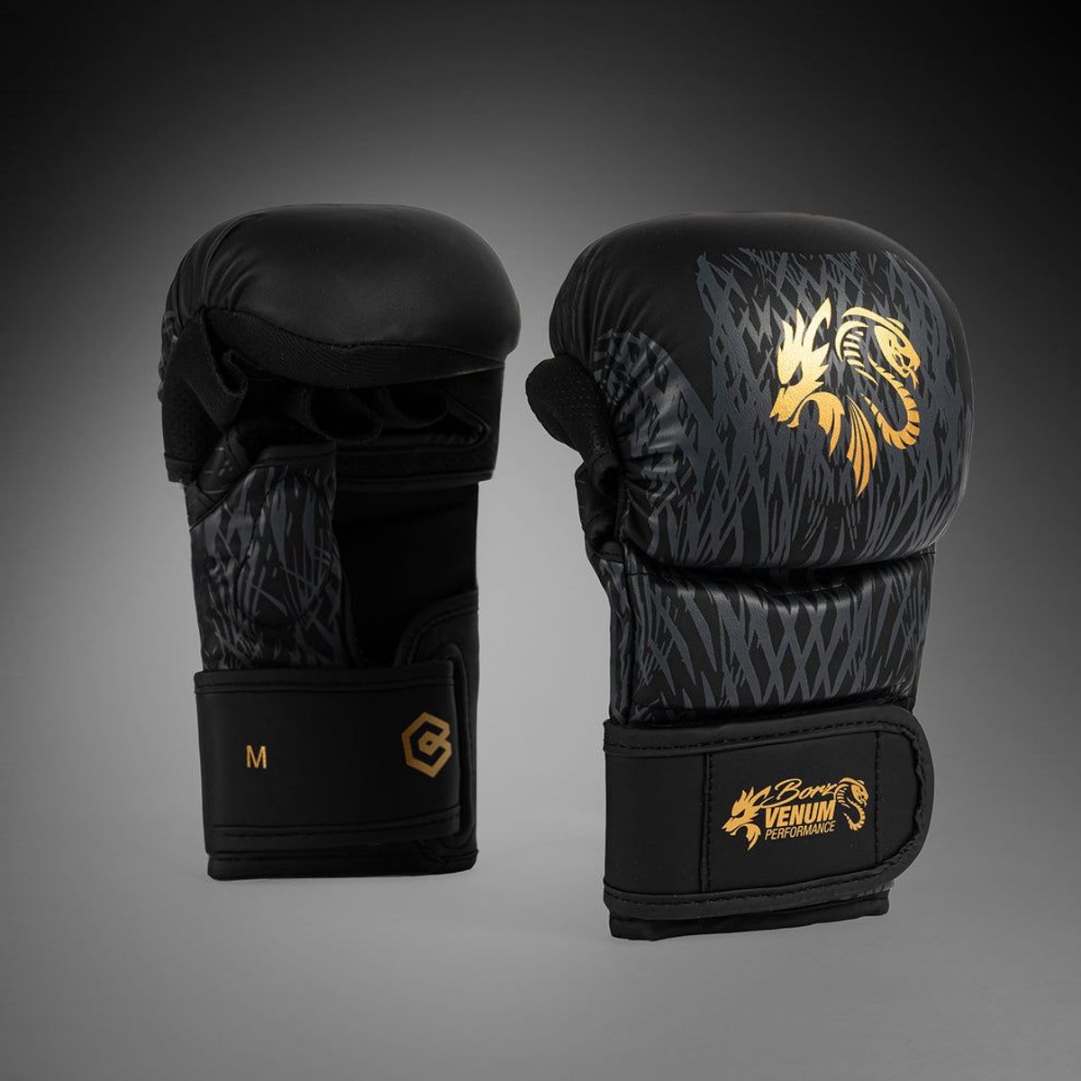 Venum x Chimaev Sparringhandschoenen - Zwart/Goud - L/XL