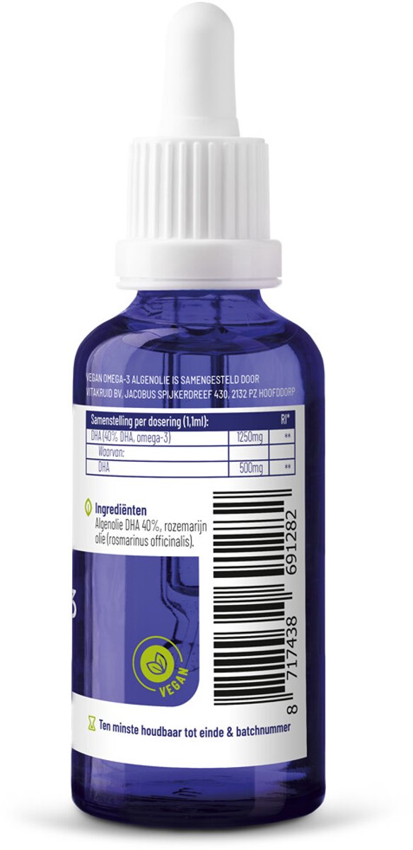 Bol.com VitaKruid Vegan Omega-3 Algenolie - 50 ml aanbieding