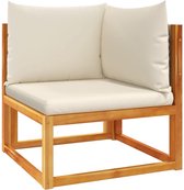 vidaXL - Tuinhoekbank - met - kussens - acaciahout - & - rotan