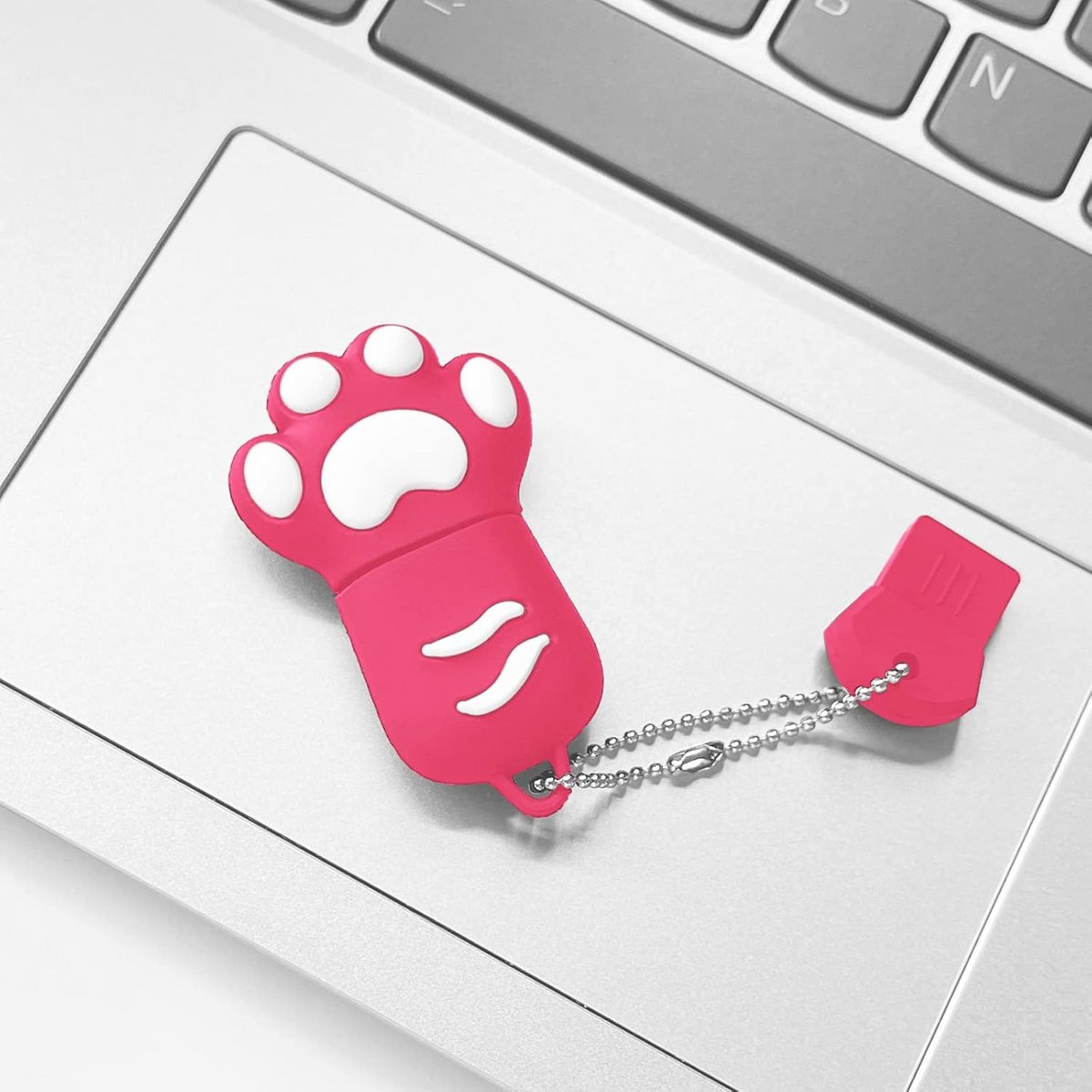 USB-stick 64 GB Roze Kattenpoot - Draagbare Flash Drive USB 2.0 Geheugenstick voor PC en Tablet