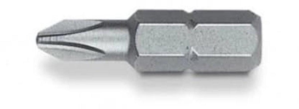 LUN FIX - Bit Enkel Schroef - Zeskant Schacht - 25mm - PH2 - Schroevendraaier Bits