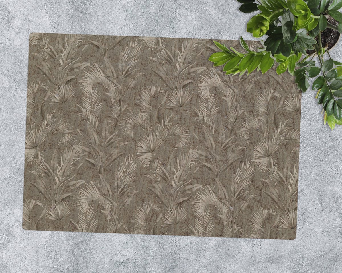 Coloray Vloerbeschermer - Natuur laat achter Vloerbeschermer Bureaustoel - 100x70 cm - Bruin Vloerbeschermer Groot - Vloerbeschermer Bureaustoel Tapijt - Mótif Bureaustoelmat - Rechthoekige Mat - Natuur Thema