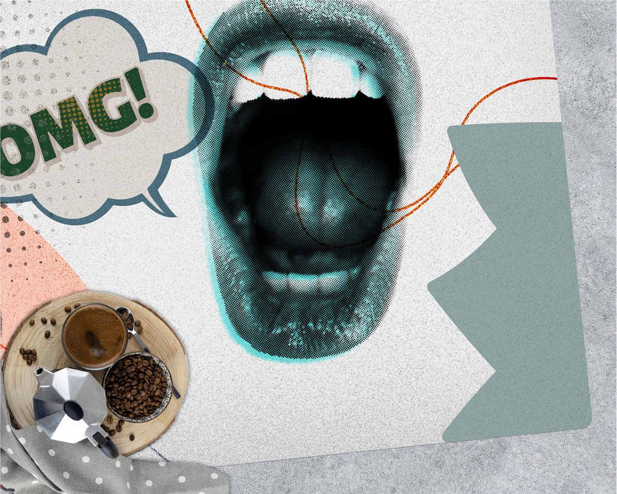 Coloray Vloerbeschermer - OMG, lippen! Bureaustoel Vloerbeschermer - 120x90 cm - Veelkleurig Computer Stoel Mat - Vloerbeschermer Bureaustoelmat - Mótif Bureaustoelmat - Rechthoekige Mat - Abstracties Thema