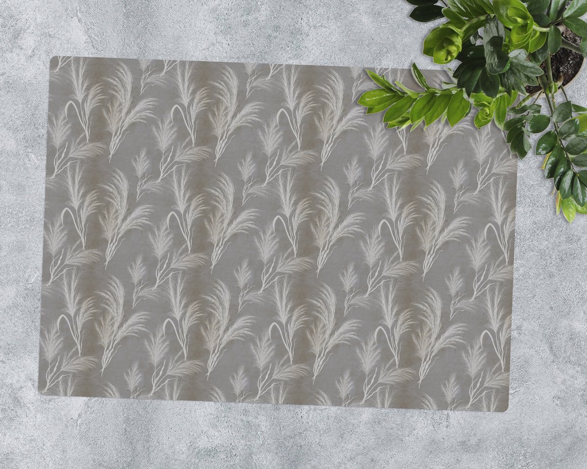 Coloray Vloerbeschermer - Grijs gras Vloerbeschermer Bureaustoel - 100x70 cm - Grijs Bureaustoelmat - Vloerbeschermer Vinyl - PVC Vloerbeschermer - Rechthoekige Mat - Natuur Thema
