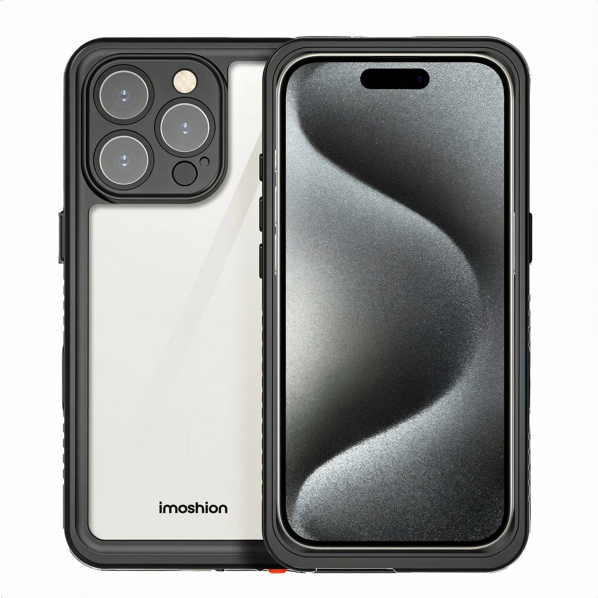 imoshion Hoesje - Geschikt voor Apple iPhone 16 Pro - Waterproof 360 case - Zwart