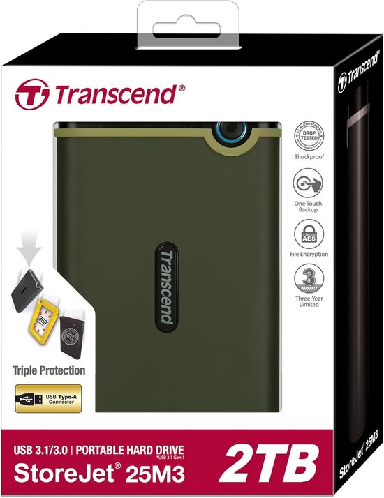 2TB Externe Harde Schijf - Schokbestendig & Draagbaar met USB 3.1 van Merkloos — afbeelding 4
