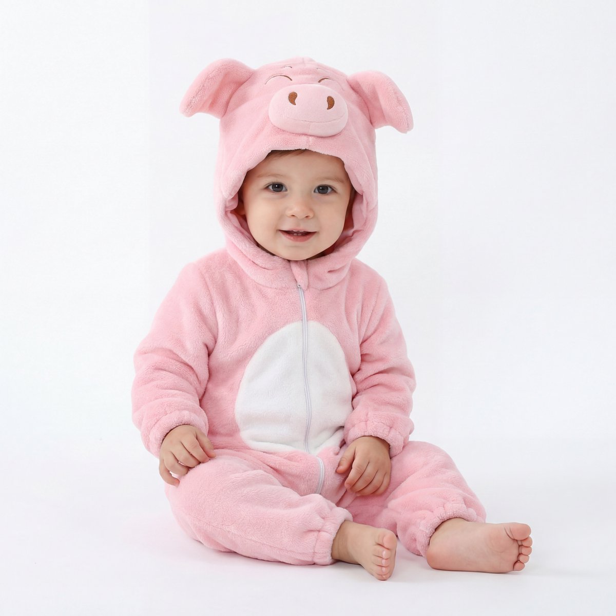 JAXY Baby Onesie - Carnavalskleding Kinderen - Verkleedkleren Jongen en Meisje - Verkleedkleding - Romper - EU (label 90) - Varken — afbeelding 8
