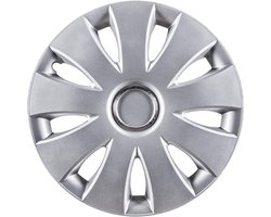Set van 4 Universele Wielkappen 15 inch ABS Grijs - Schokbestendig