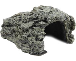 Visverstopplaats voor reptielen met binnenplaats voor aquarium - ideaal voor schildpadden - 1 stuk holte - verbergen en spelen - duurzaam materiaal