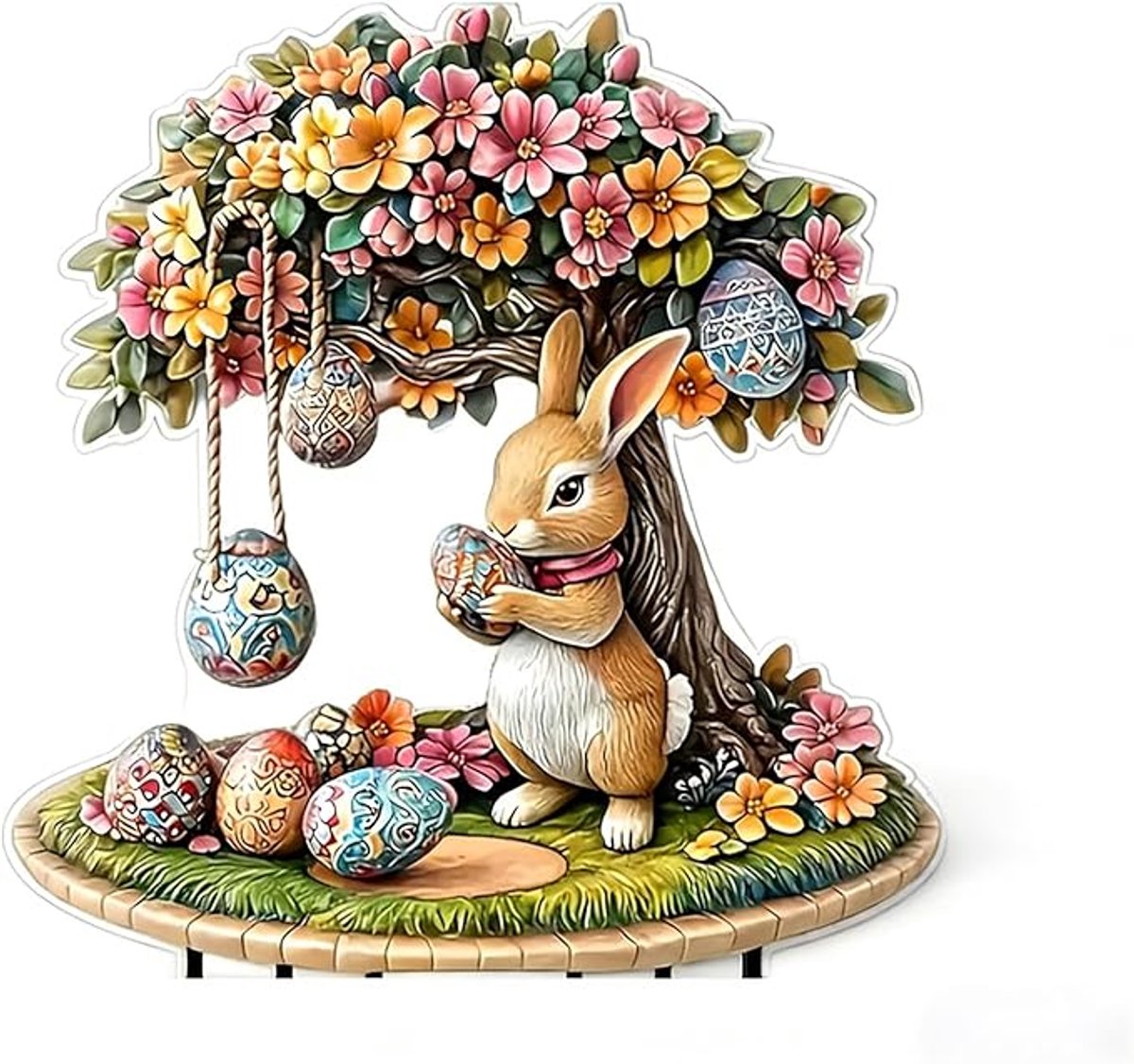 Paashaas tuinsteker met hoogwaardig materiaal, vintage design, weerbestendige outdoor decoratie voor tuin, terras, Pasen