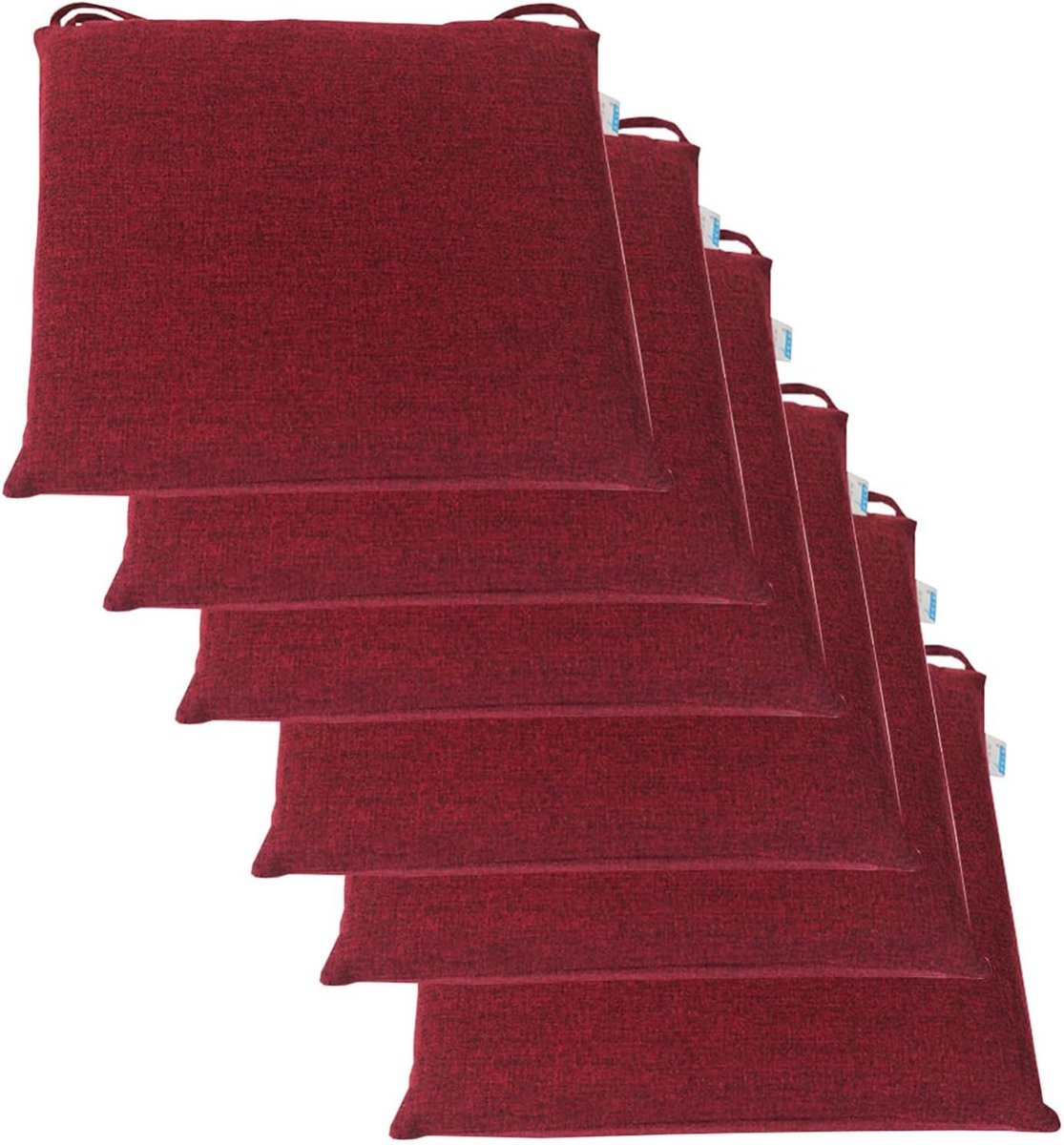 Set Comfortabele Vierkante Stoelkussens Linnenlook - Wasbaar & Ademend Zitkussen 45x45cm