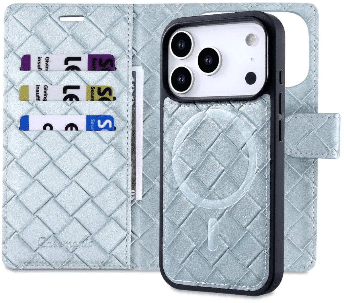 CaseMania - Bookcase 2-in-1 - MagSafe - iPhone 17 Pro Max - Blauw