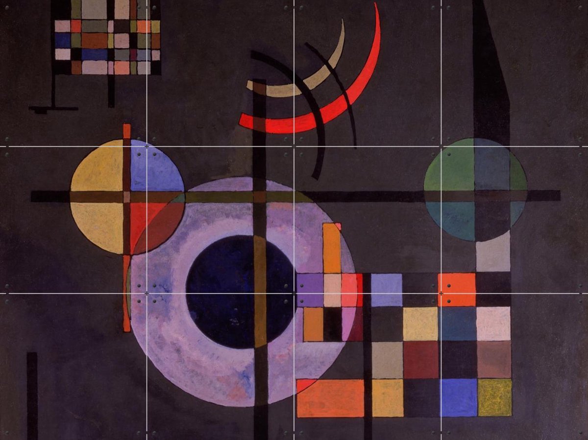IXXI Counter Weights, Kandinsky & Bridgeman Images - 80 x 60 cm - Gratis ophangtool - Grote wanddecoratie en posters - Klassiek, Abstract