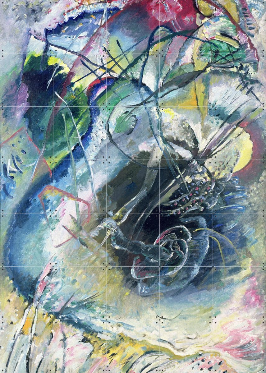 IXXI Untitled Improvisation, Kandinsky & Bridgeman Images - 100 x 140 cm - Gratis ophangtool - Grote wanddecoratie en posters - Olieverf, Kleurrijk