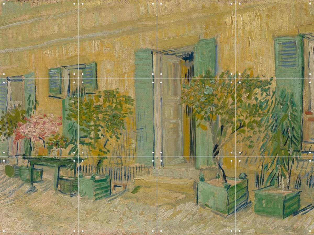 IXXI Voor een restaurant te Asnières (1887), Vincent van Gogh (1853 - 1890) & Van Gogh Museum - 80 x 60 cm - Gratis ophangtool - Grote wanddecoratie