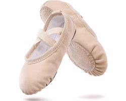 Balletschoenen beige met antislipzool