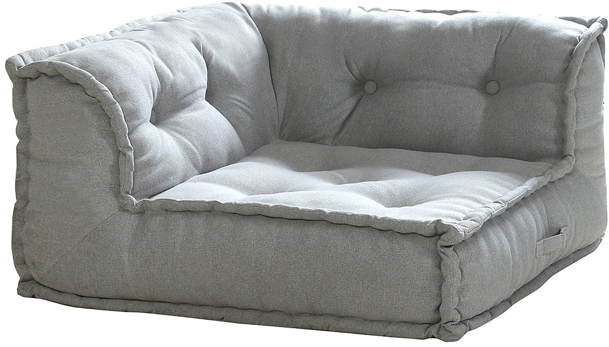 Vente-unique Hoekfauteuil in grijze stof DIROLA