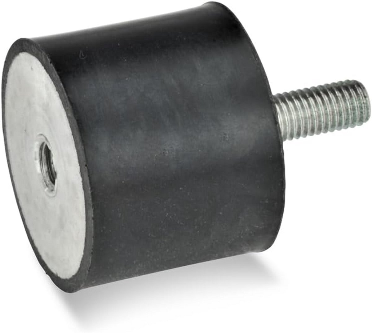 Set van 2 Rubberen Buffers met M10 Schroefdraad - Trillingsdempers Zwart 70mm Diameter