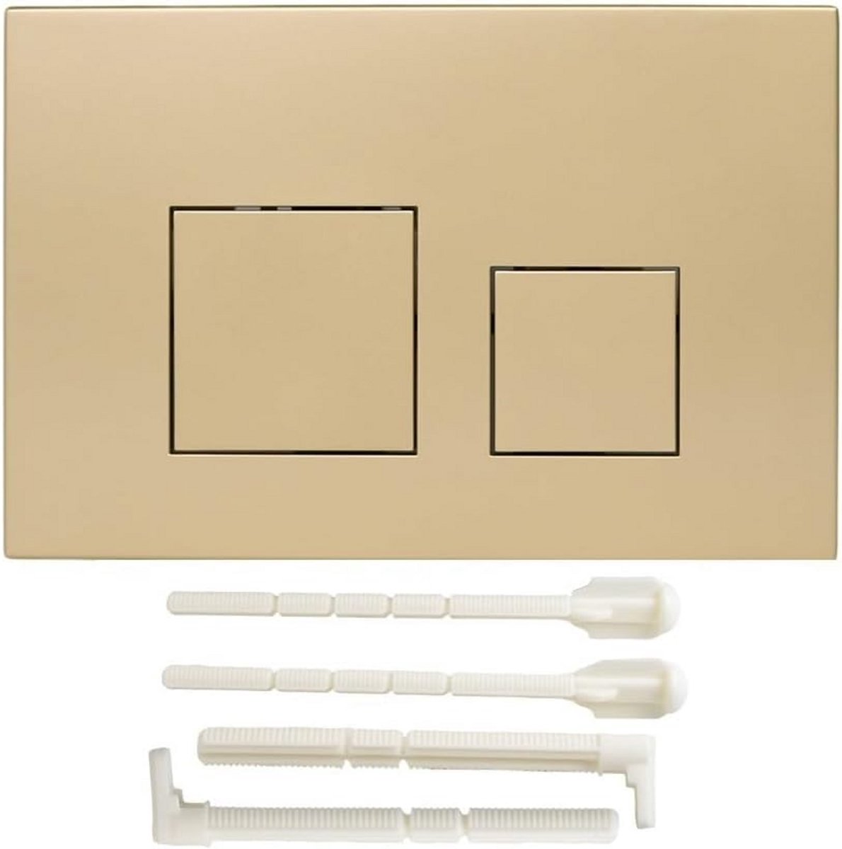 Dubbele Toilet Spoelplaat Chroom Universele Set voor Inbouwreservoirs