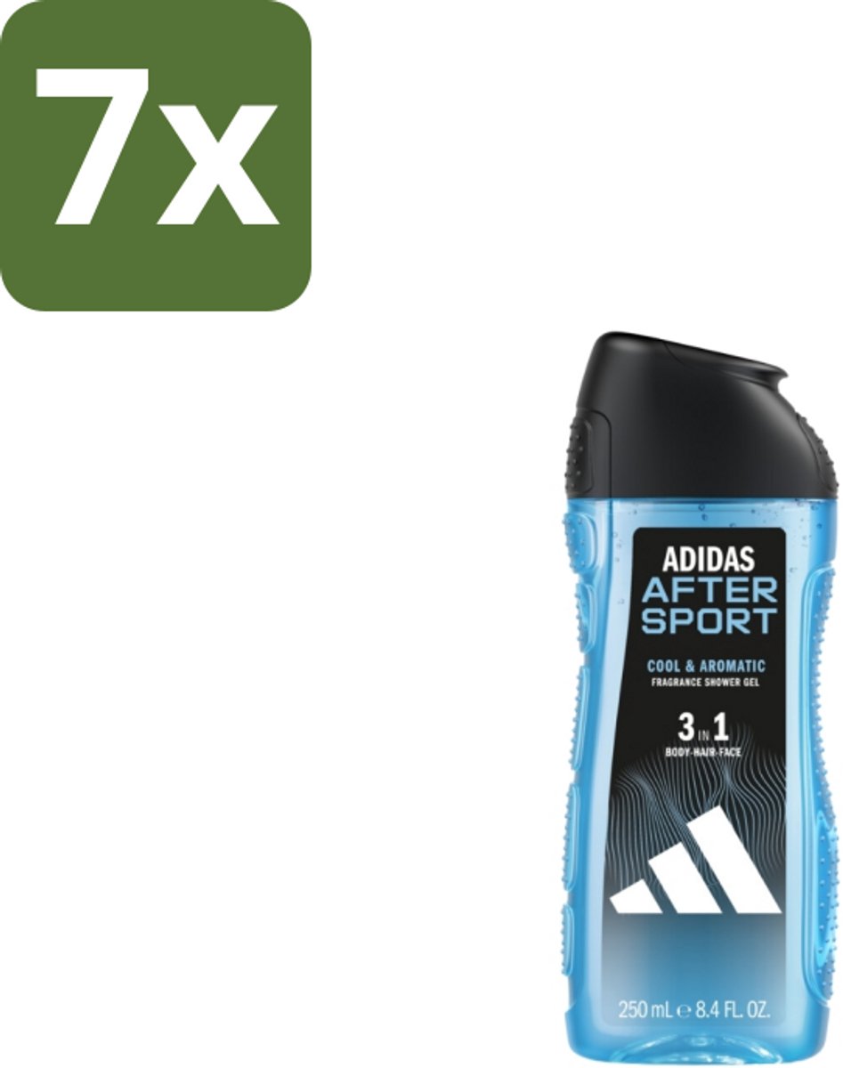 Adidas Shower Gel After Sport 250 ml - Bulkverpakking - 7 stuks