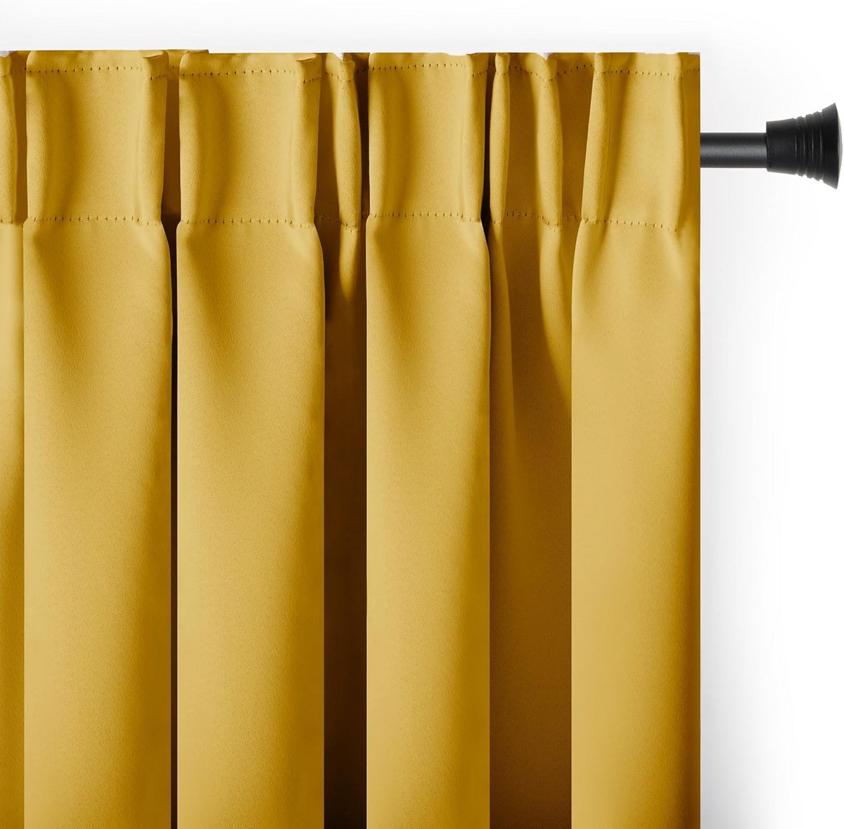Verduisterend Gordijn 140x245 cm Mosterd – Lichtdicht & Decoratief met Plissestrook