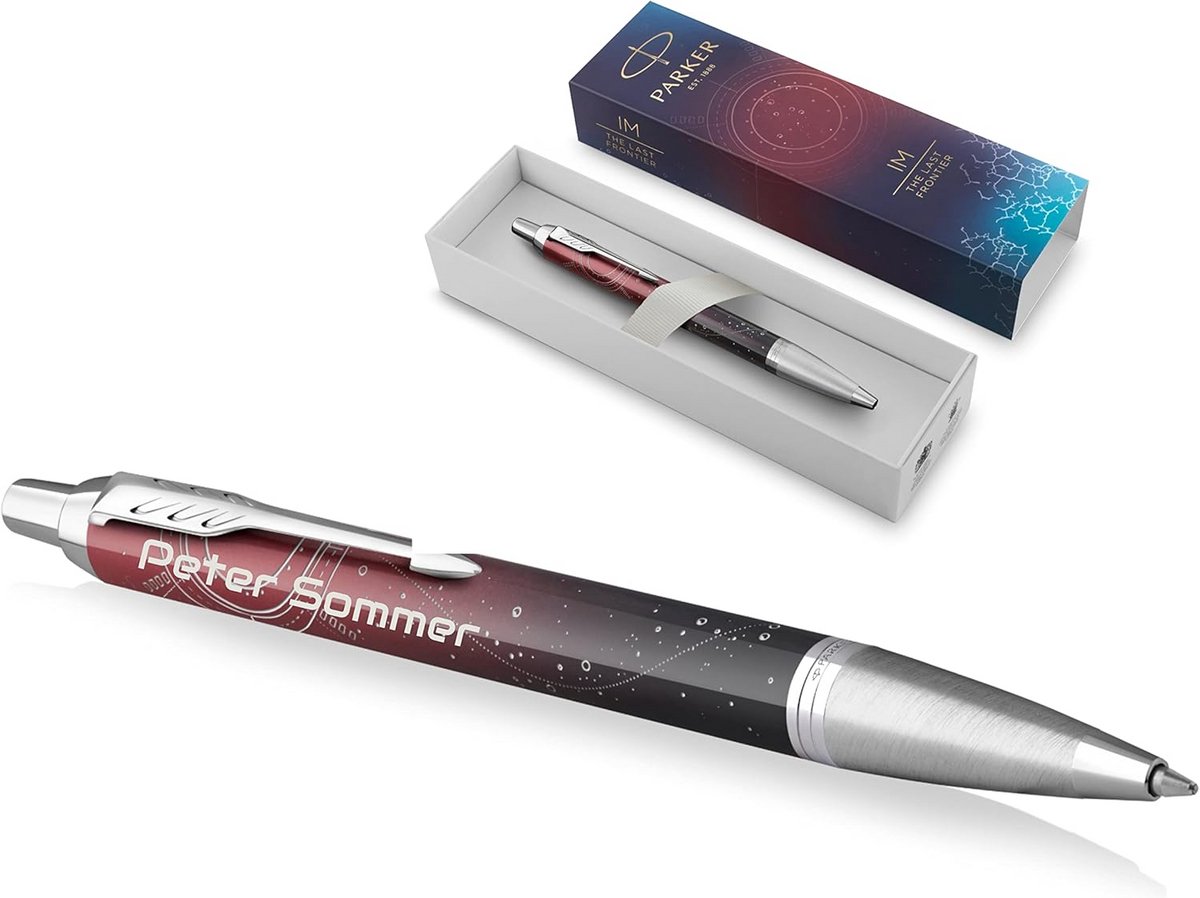 Luxe Balpen met Naam Gravure in Geschenkkoffer | Stijlvol Schrijfaccessoire met Blauwe Inkt