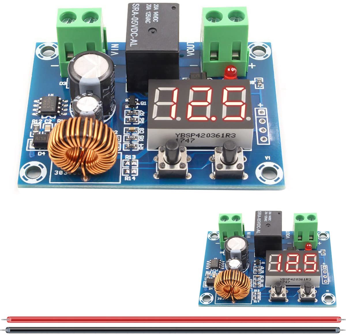 2 Stuks Batterij Laagspanningsbeveiliging Module met Digitale Display DC 12V-36V voor Lithium en Loodzuur Accu's