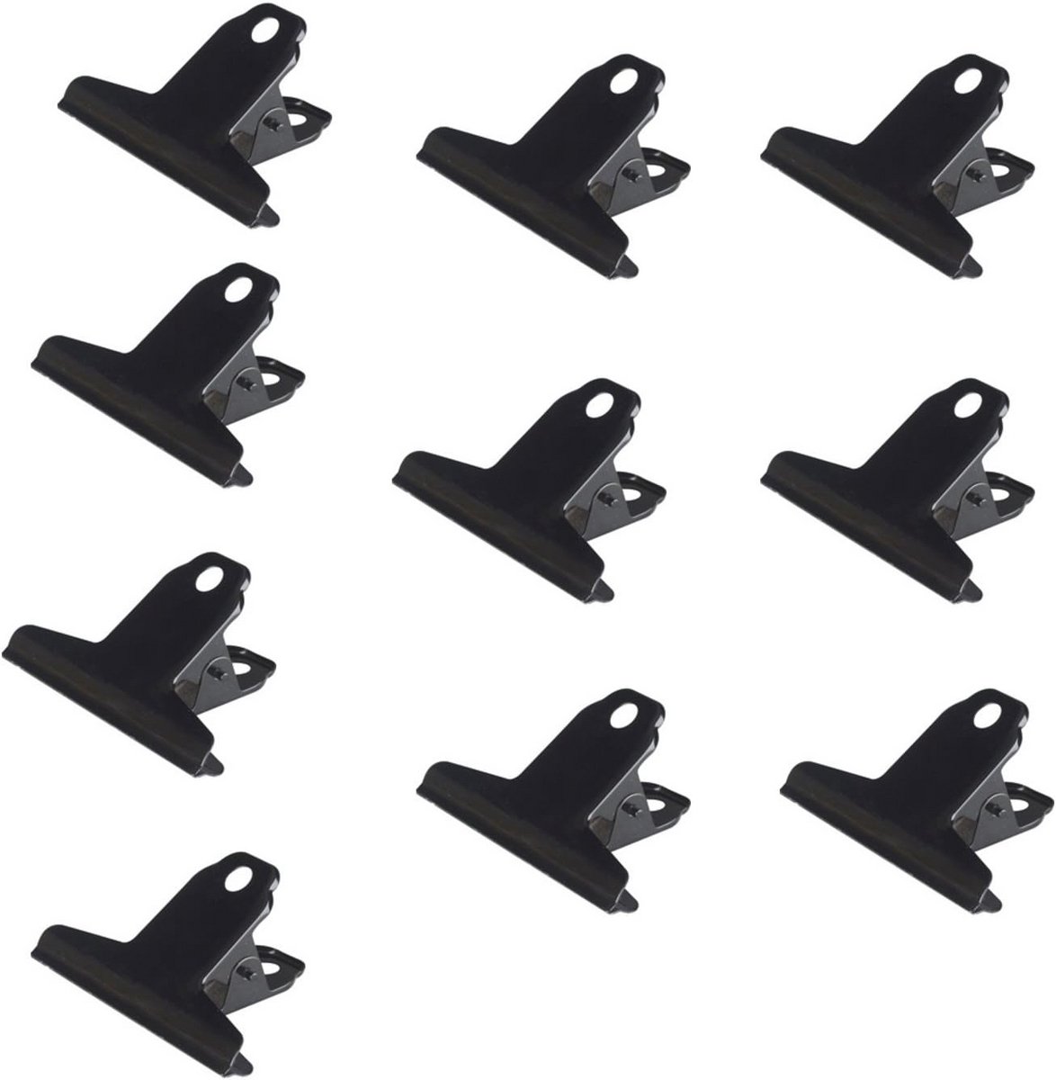 Metalen brievenklemmen 150 mm Zwart - 10 Stuks voor Documenten