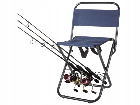 Opvouwbare Visstoel met Rugleuning en Hengelhouder - Compacte Campingstoel voor Vissen & Outdoor - visstoeltje opvouwbaar - vis stoel - visstoel met hengelsteun - Kampeerstoel - 32252 van Merkloos — afbeelding 3