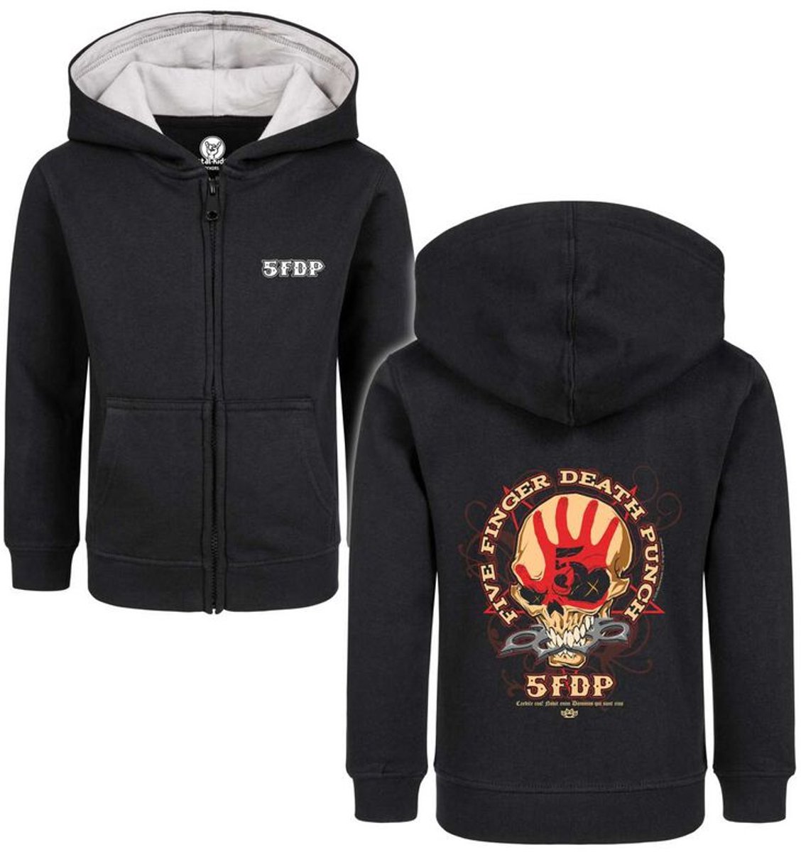 Five Finger Death Punch Metal-Kids - Knucklehead Unisex Kinder vesten - zwart - 128
