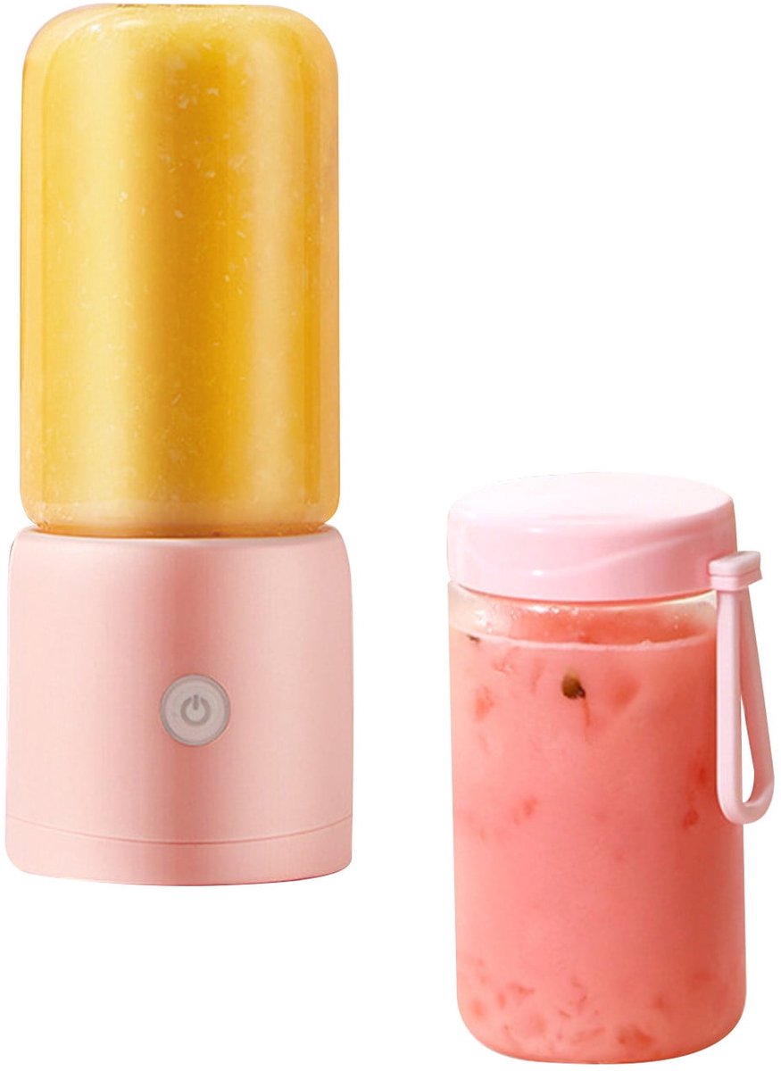 Sinaasappelpers, smoothie- en fruitpers, USB-oplaadbaar, met 6 messen, handblender, geschikt voor sport, reizen en buitenactiviteiten.