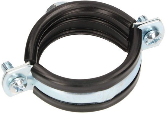 KOTARBAU® 10 Stuks Pijpbeugelset, Trillingsdempende Buisklem, 6/4", Gegalvaniseerd Staal, Pijpbeugel met Rubberen, Installatiebeugel, met Plug, Buisbeugel, Zwart Zilwer van kotarbau — afbeelding 3