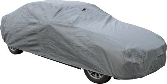 Carpoint Autohoes Ultimate Protection - Beschermt auto tegen UV straling, regen, zand , stof & vuil - Zachte binnenkant – Waterafstotend – Perfecte aansluiting door elastische band & verstelbare banden - Maat Small - Afmeting 406x150x116cm