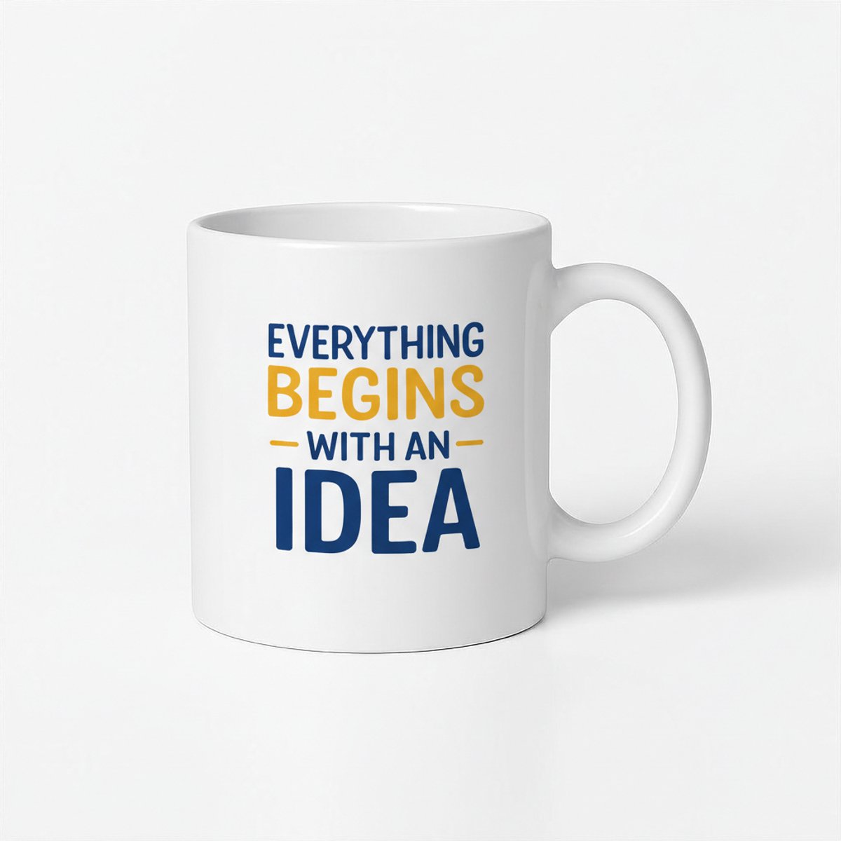 Alles Begint met een Idee Mok - Inspirerende Koffiemok met Uniek Design