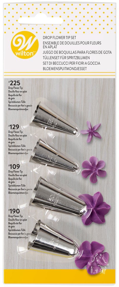 Wilton Spuitmondjes Set - Garneerspuit - Bloemen #109 #129 #190 #225