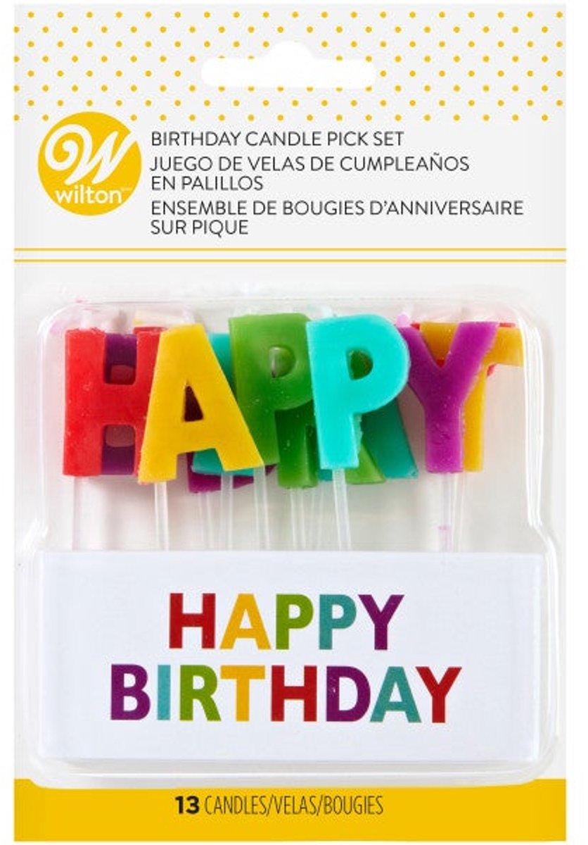 Wilton Kaarsen Happy Birthday set/13