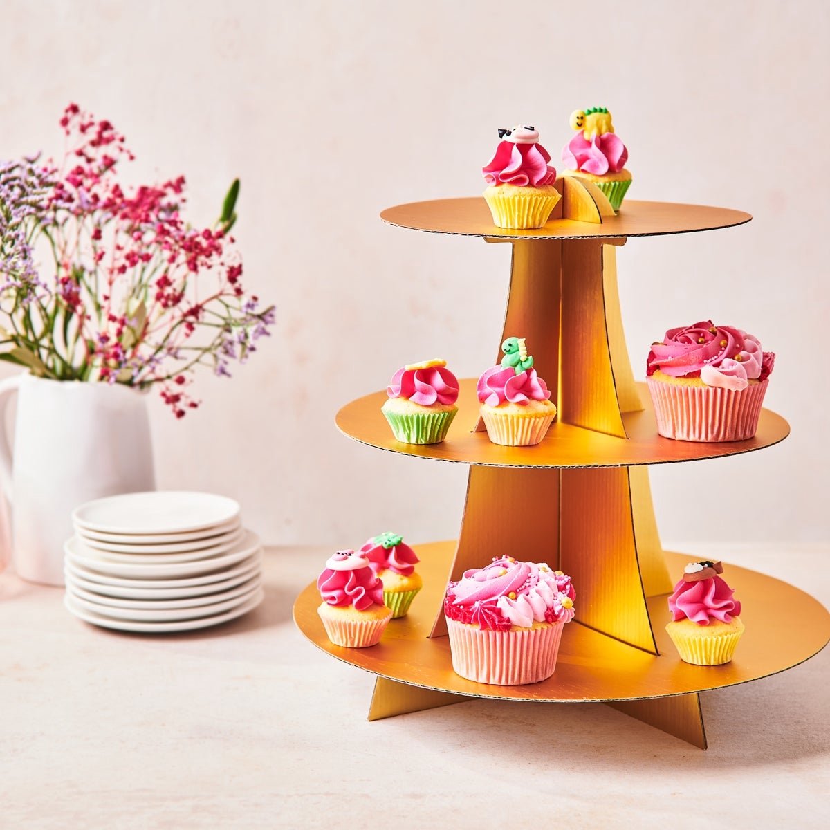 FunCakes Cupcake Display - 3-Laags - Goud