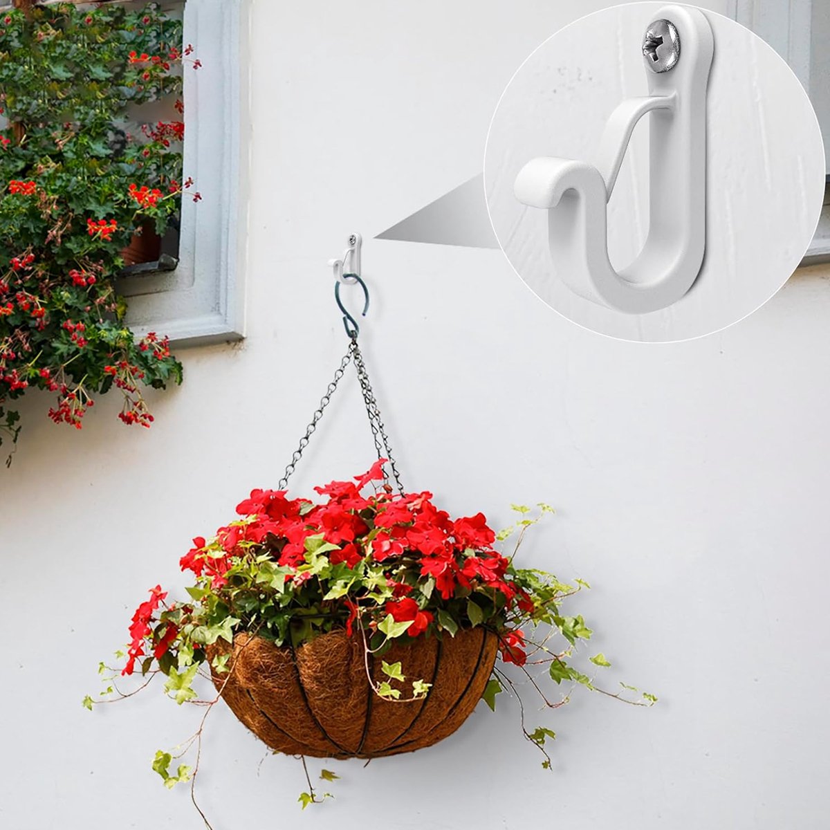 Witte Ophanghaken Voor Kerstverlichting - Met Phillips Schroef - Set Van 20 Stuks - Voor Binnen, Garage En Buitenfeesten - Stevige Bevestiging – foto 4