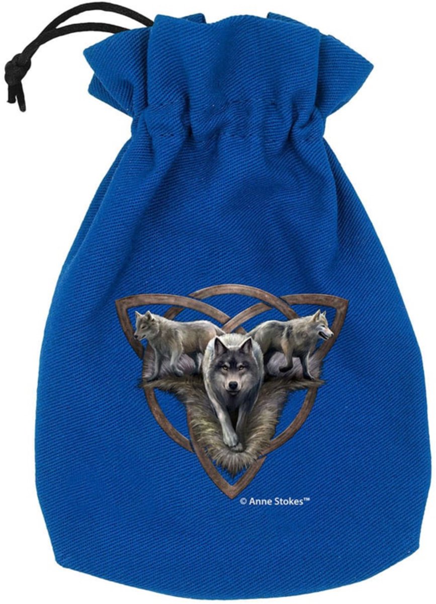 Q Workshop Anne Stokes Dice Pouch Wolf Trio Dice