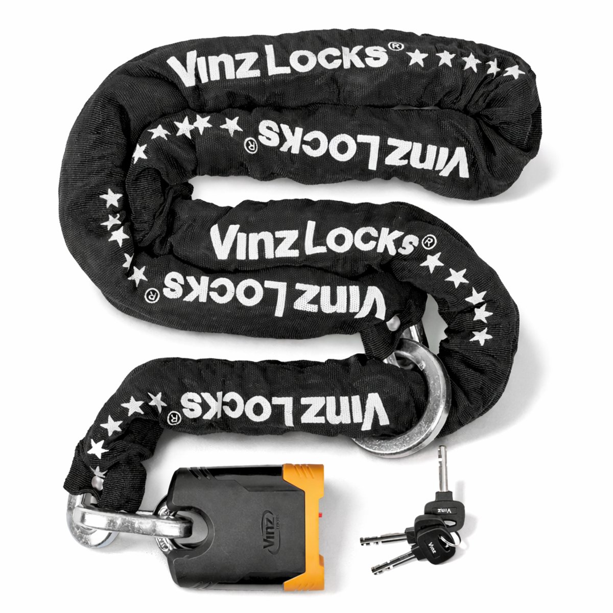VINZ Batura ART 5 Kettingslot - 2 Meter Lang - ART 5 Slot Motor, Boot, Elektrische Bakfiets, Scooter - 200cm
