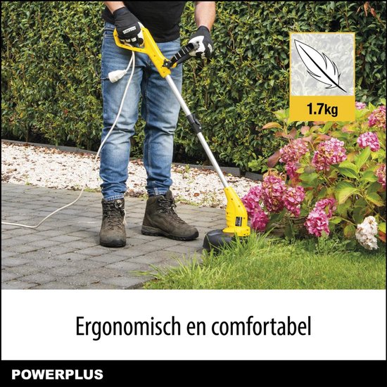 Powerplus Elektrische Grastrimmer POWXG30020 - 350 W en 250 mm Ø, 2-in-1 tuingereedschap als grastrimmer en kantensnijder voor uw tuin van Powerplus — afbeelding 4