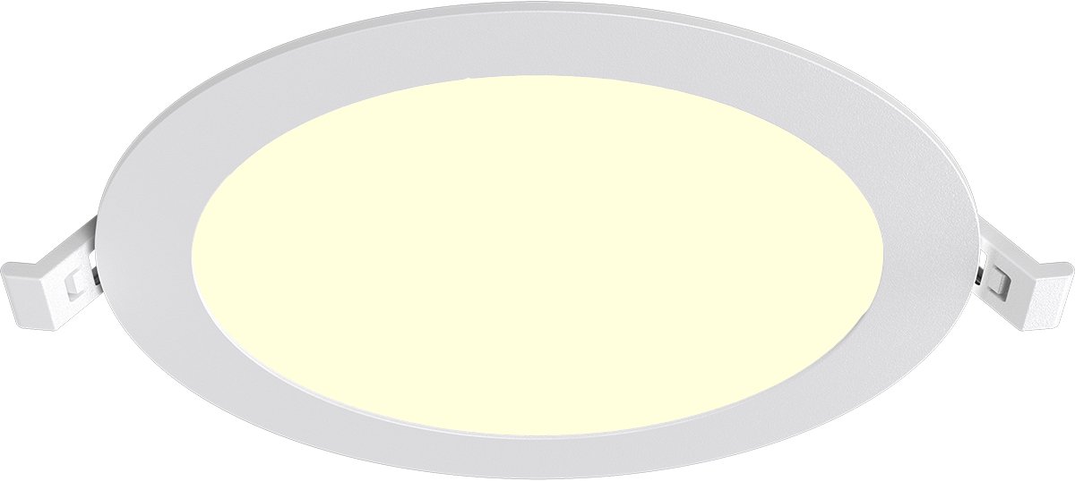 LED Downlight Inbouwspot - Kingtron Thin - 12W 1120lm 120° Bundelhoek - Warm Wit 3000K - IP40 - Rond - Wit - Ø170mm Buitenmaat - Ø150mm Zaagmaat