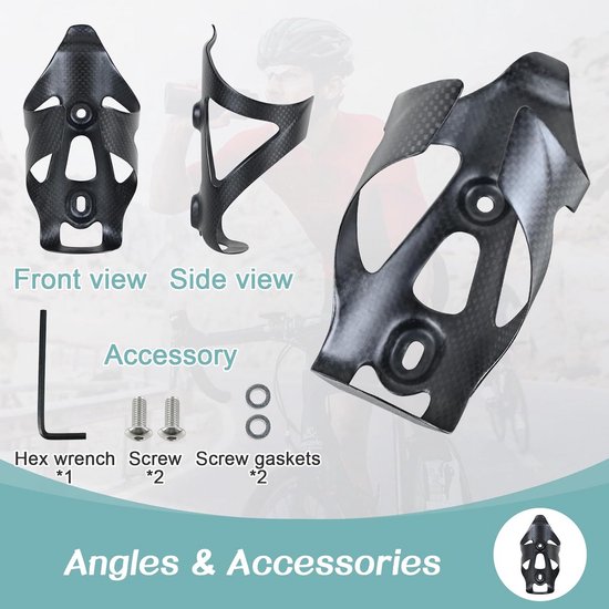 Flessenhouder voor Fiets - Ultralicht Carbon Voor Racefiets en MTB — afbeelding 5