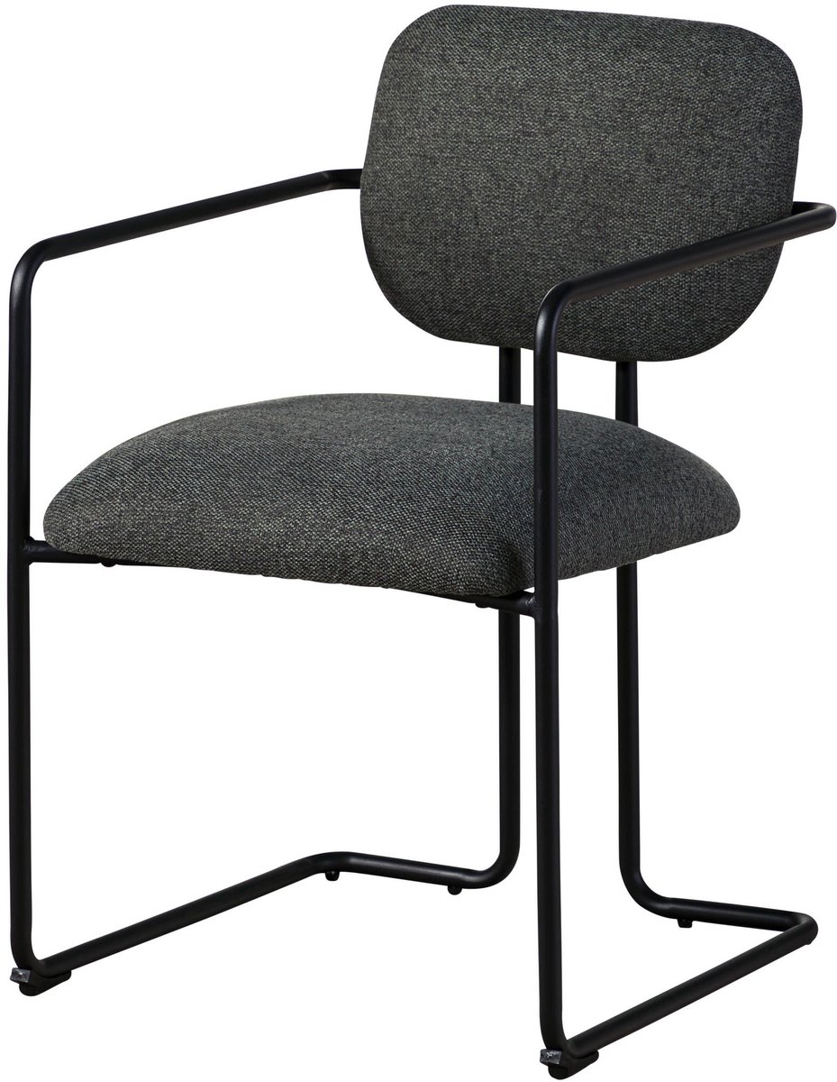 MASSIVMOEBEL24 .DE gestoffeerde stoel donkergrijs 100% polyester gedemonteerd POLSTERSTÜHLE #304