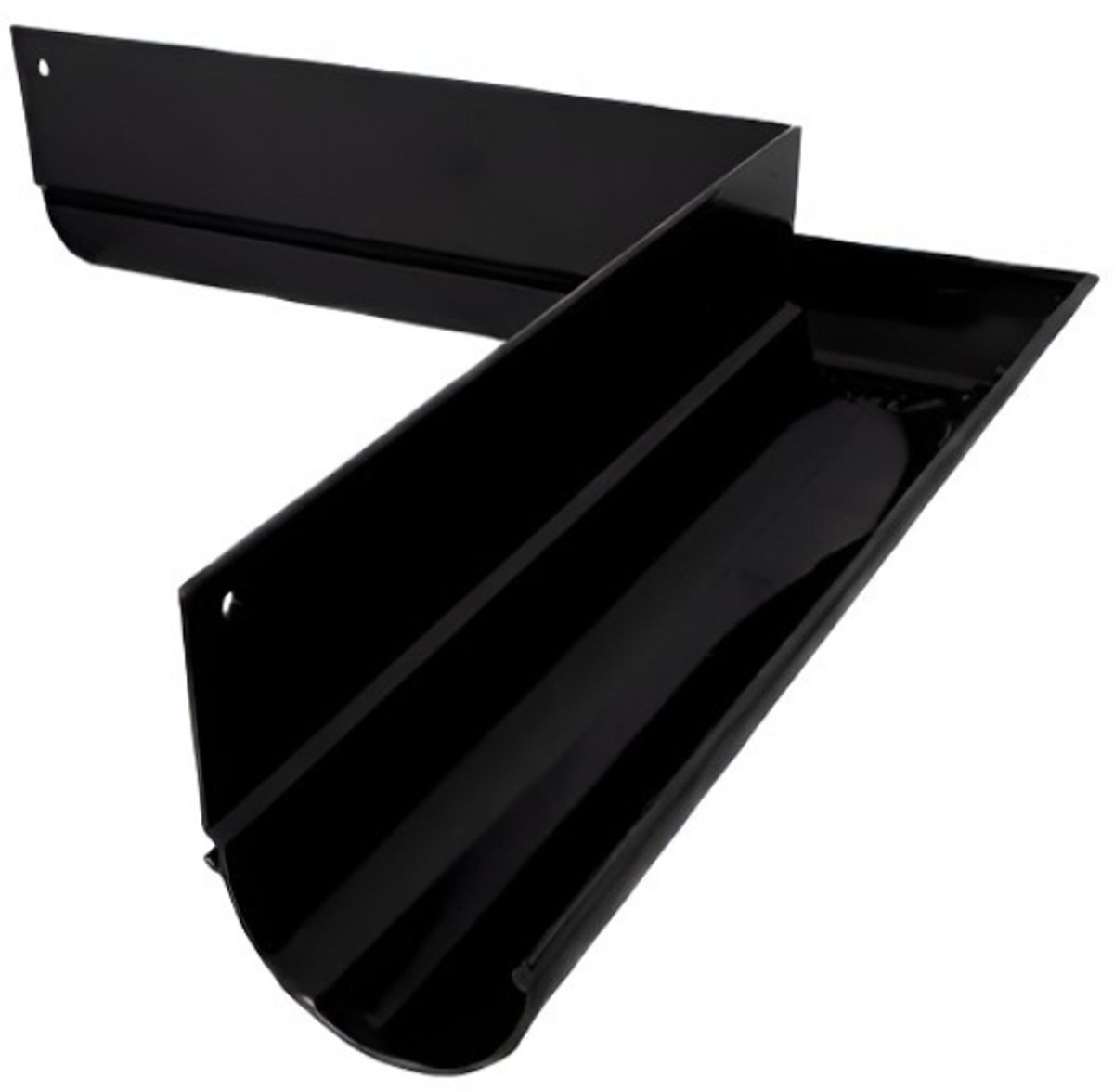 Renoplast® R50 aluminium goothoek | Buitenhoek 90° Zwart | Dakgoten Regengoot Dakafvoer Randprofielen van plaatstaal | Tuinhuisje Carport Terras Balkon plug-in kanaal | goot voor dak