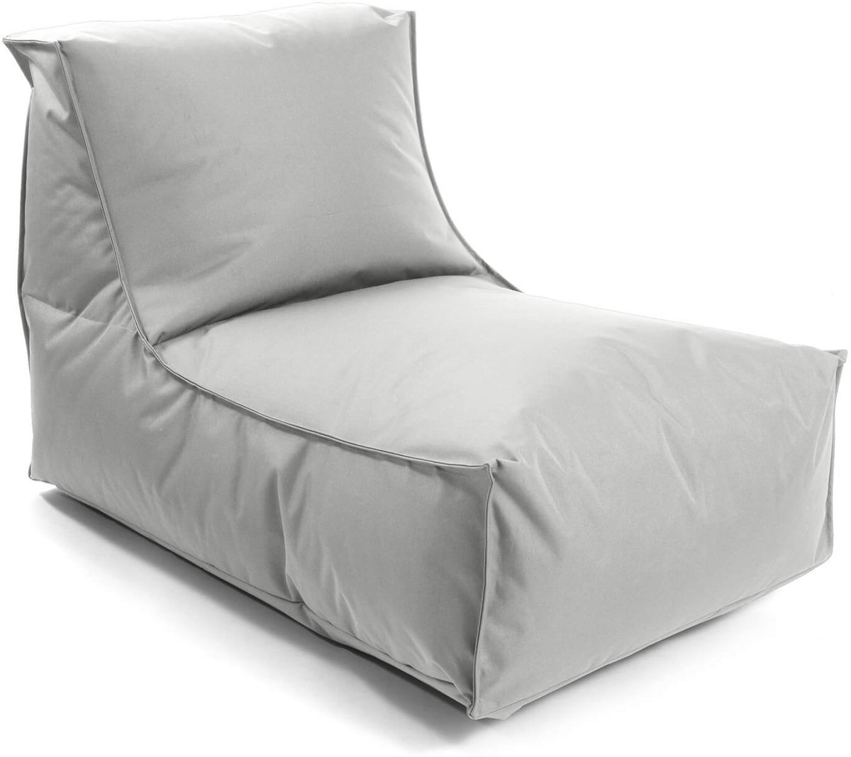 mokebo Zitzak voor kinderen & volwassenen 'Der Sundowner', Bean Bag met vulling of vloerkussen voor indoor & outdoor, ook als ligkussen in Grijs