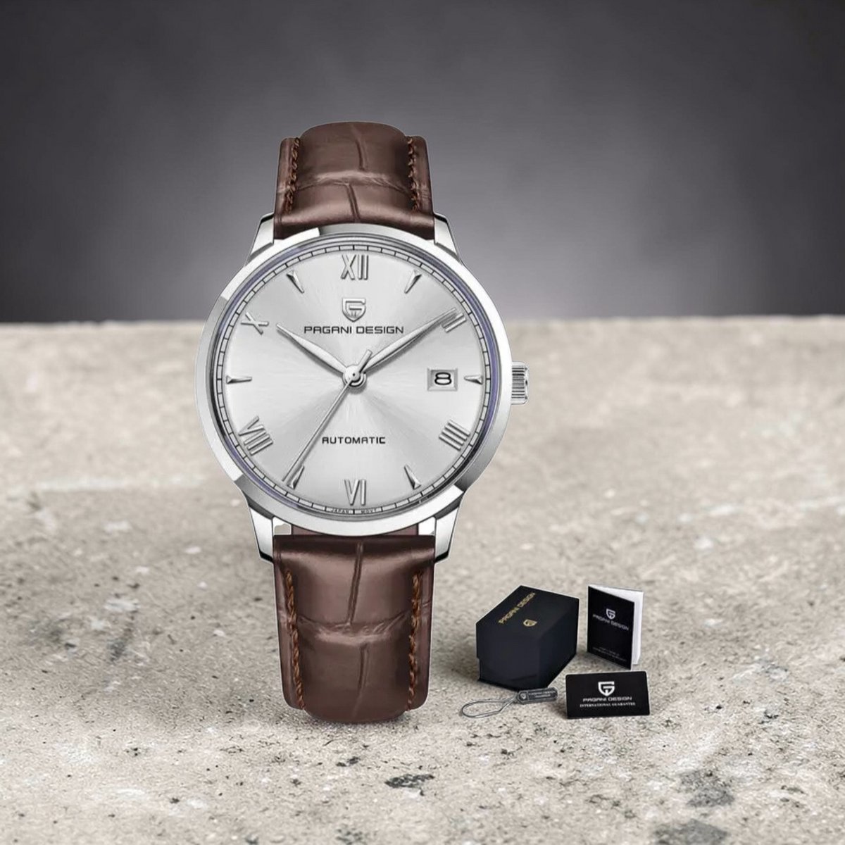 Pagani Design PD-1759 Leer Band Zilver Wijzerplaat Automatisch Herenhorloge - 6 Varianten | 40mm | Japanse NH35A Beweging | Roestvrij Stalen Band of Leren Band