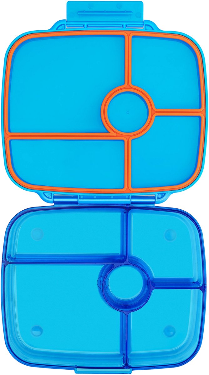 Yumbox Go - lekvrije Bento box broodtrommel - 5 vakken - Miami Blue
