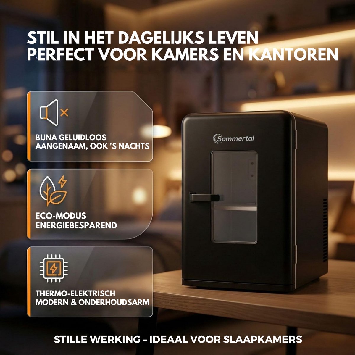 Sommertal KS15 - Mini-Koelkast voor Koelen en Verwarmen - Inhoud 15L - Stopcontact en 12V auto — afbeelding 4