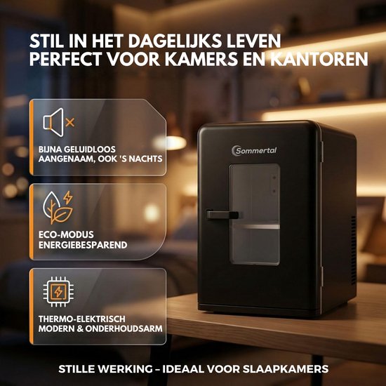 Sommertal KS15 - Mini-Koelkast voor Koelen en Verwarmen - Inhoud 15L - Stopcontact en 12V auto van Sommertal — afbeelding 5